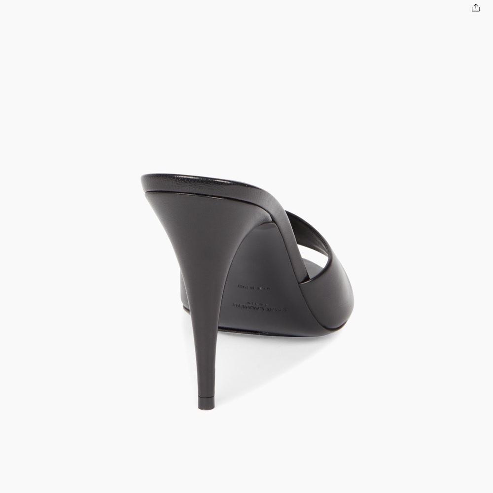 SAINT LAURENT LA 16 LEATHER 105 MULES - Picture 3 of 14